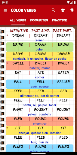 English Irregular Verbs PRO MOD screenshot 1