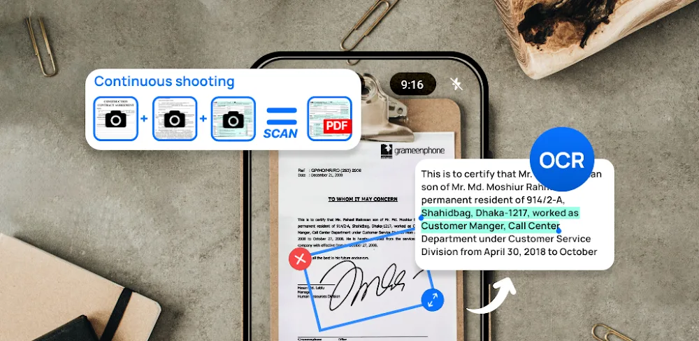 DS Scanner: PDF & ID Scanner screenshot 1