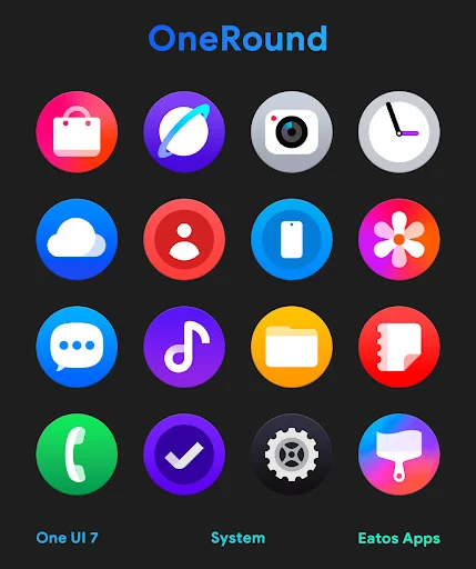 OneRound 7 – Icon Pack (OneRound) screenshot 1