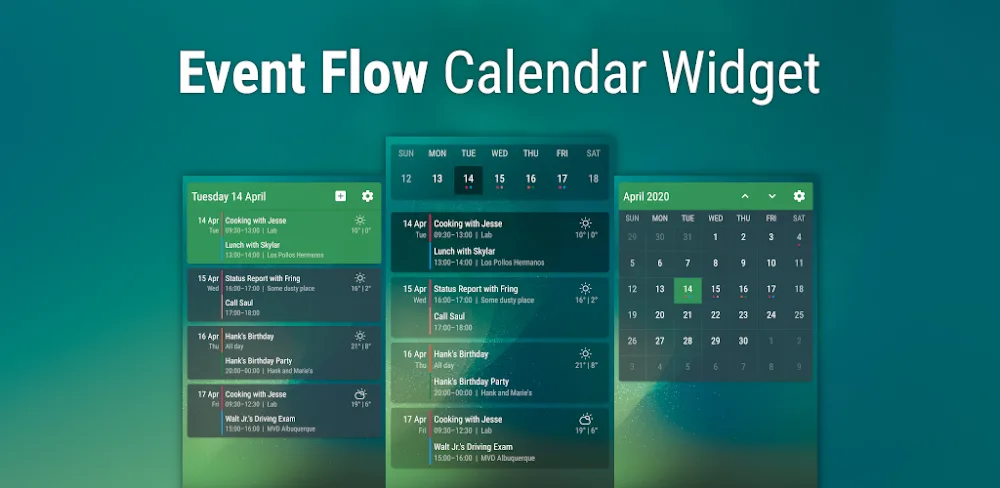 Event Flow Calendar Widget MOD screenshot 1