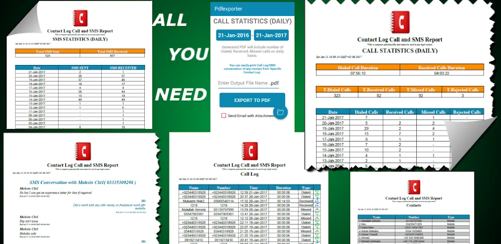 E2PDF SMS Call Backup Restore MOD screenshot 1