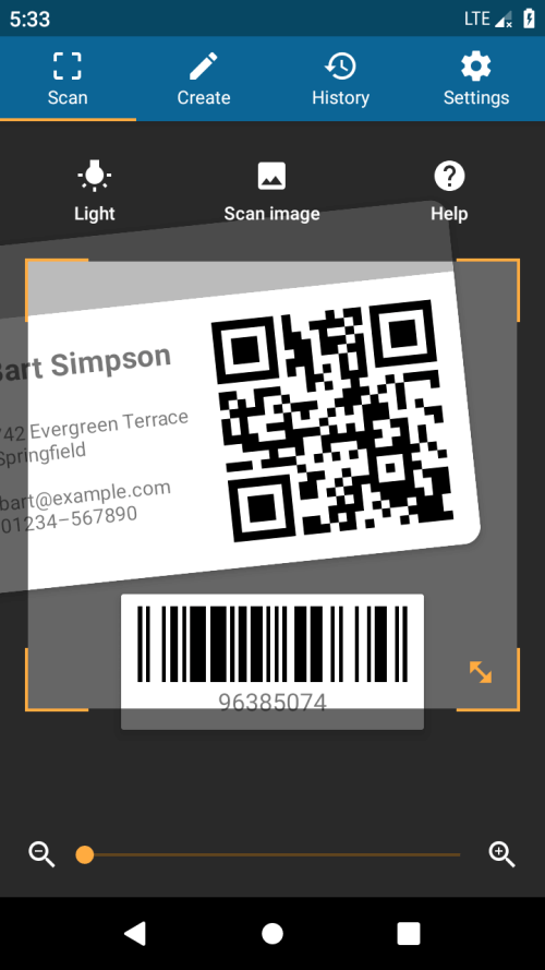 QRbot: QR & barcode reader screenshot 2