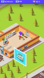 Idle Supermarket Tycoon (MOD, Unlimited Money) screenshot 2