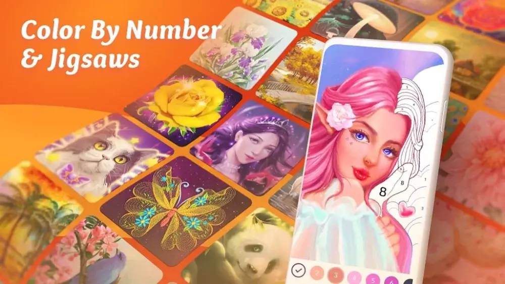 Colorscapes Plus (Color by Number Coloring Games) screenshot 2
