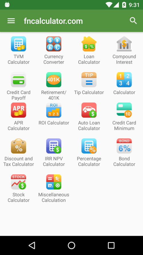 Financial Calculators Pro screenshot 2