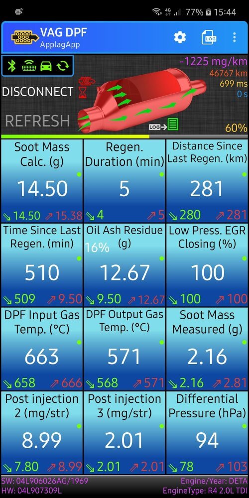 VAG DPF screenshot 2