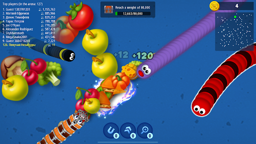 Worms Zone MOD screenshot 2