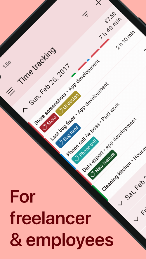 WorkingHours – Time Tracking screenshot 2