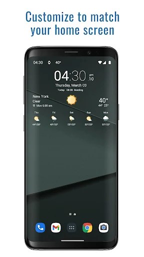 Transparent clock weather Pro MOD screenshot 2