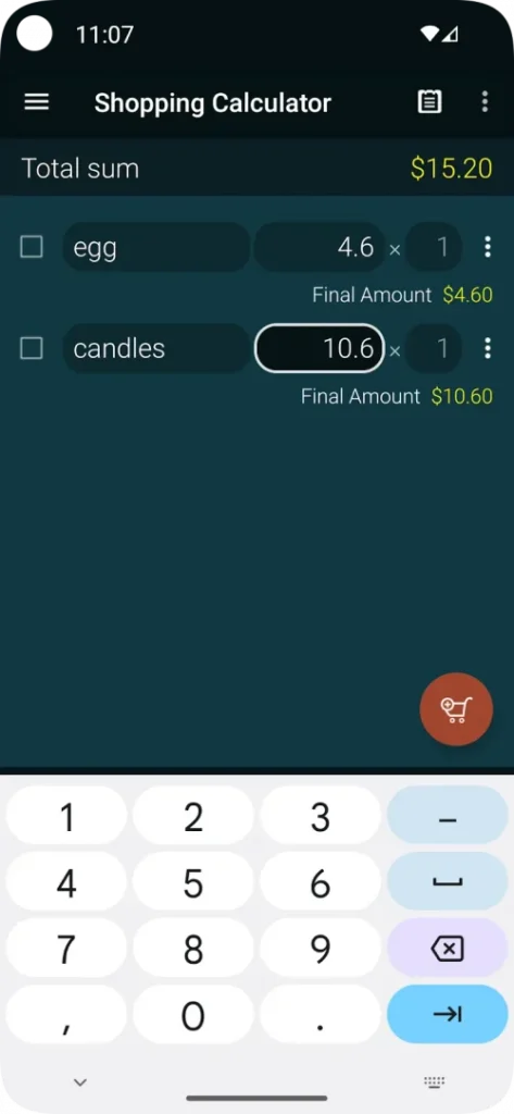 Shopping Calculator screenshot 2