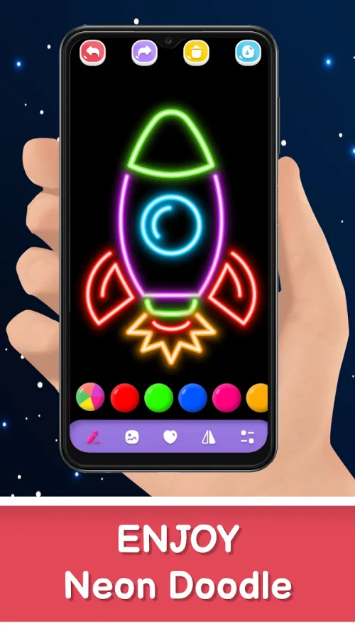 Magic Doodle Art – Neon Glow (Neon Doodle) screenshot 2