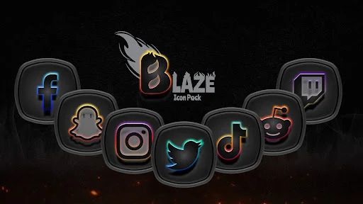 Blaze Dark Icon Pack MOD screenshot 2