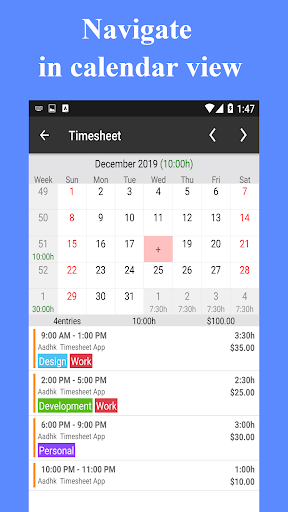 Timesheet MOD screenshot 2