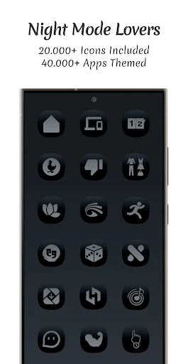 Midnight Dark – Icon Pack screenshot 2