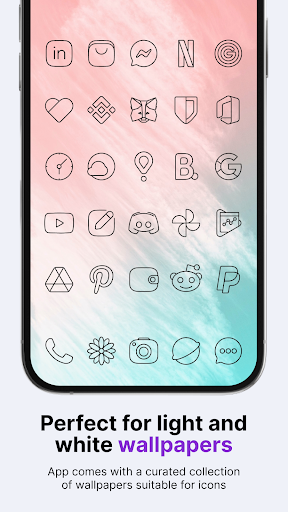 Vera Outline Black: Icon Pack screenshot 2