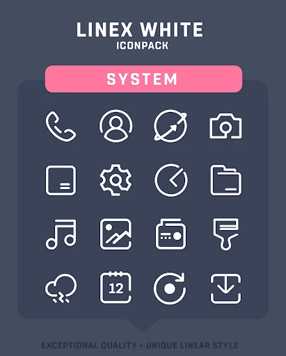 LineX White Icon Pack screenshot 2