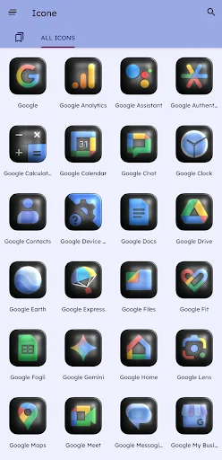 Glossy Dark 3D – Icon Pack screenshot 2