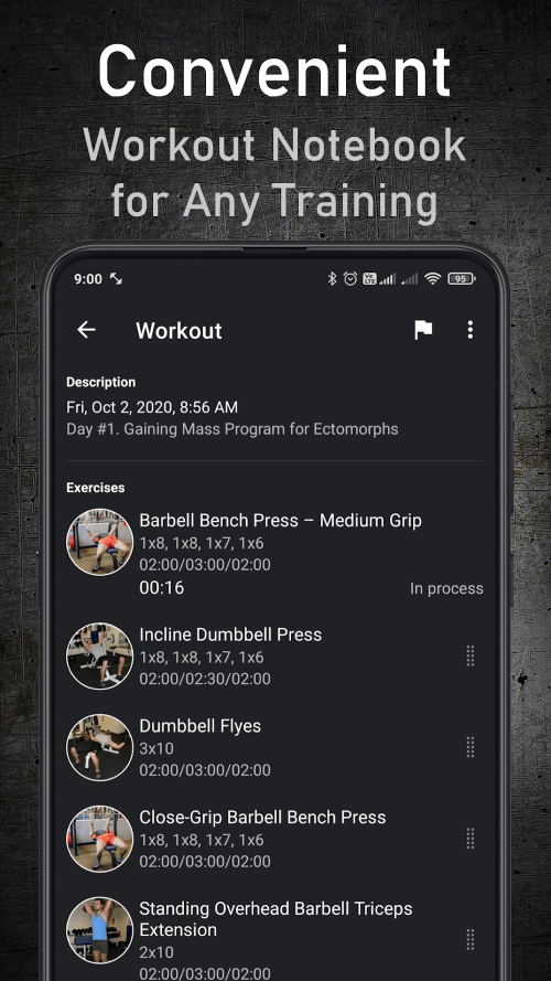 GymUp PRO – workout notebook screenshot 2