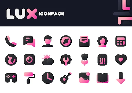 Pink IconPack : LuX (Lux Pink) screenshot 2