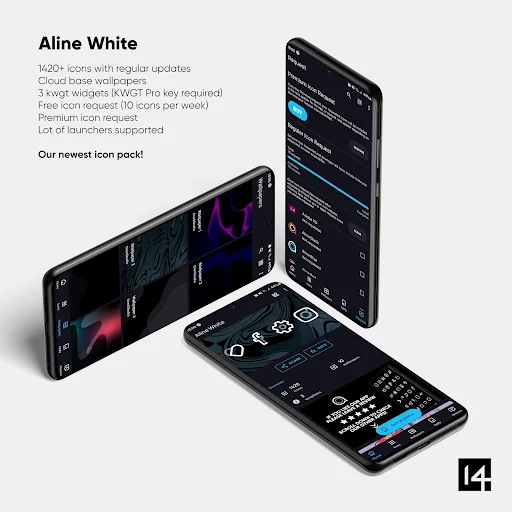 Aline White: linear icon pack screenshot 2