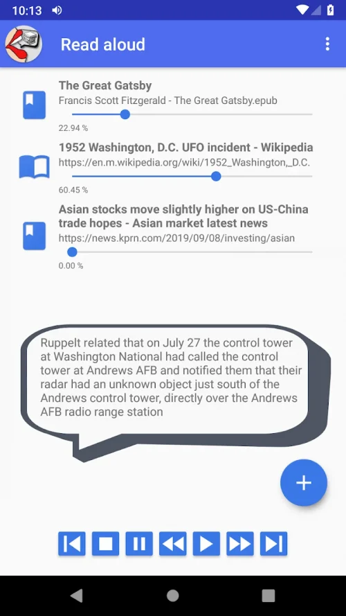 Voice Reader reads texts aloud (Read Aloud) screenshot 2