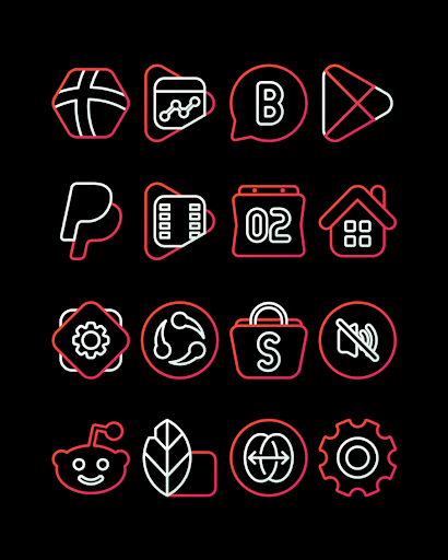 RoseLine Red – Icon Pack screenshot 2