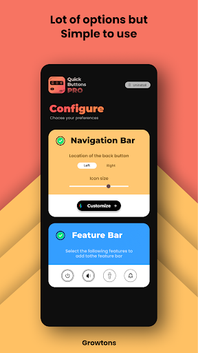 QuickButtonsPro Navigation Bar screenshot 2
