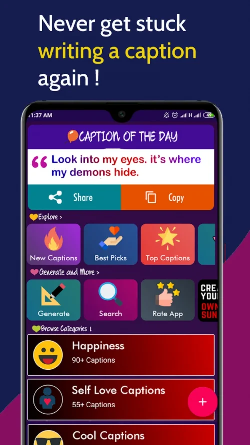 Captions for Photos screenshot 2