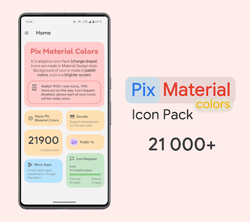 Pix Material Colors Icon Pack screenshot 2