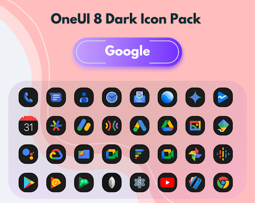 OneUI 8 Dark Icon Pack screenshot 2