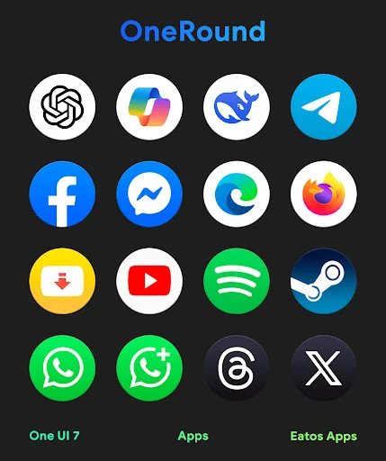 OneRound 7 – Icon Pack (OneRound) screenshot 2
