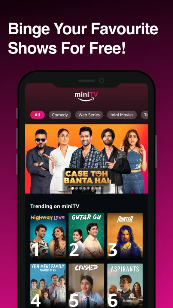 Amazon miniTV screenshot 2