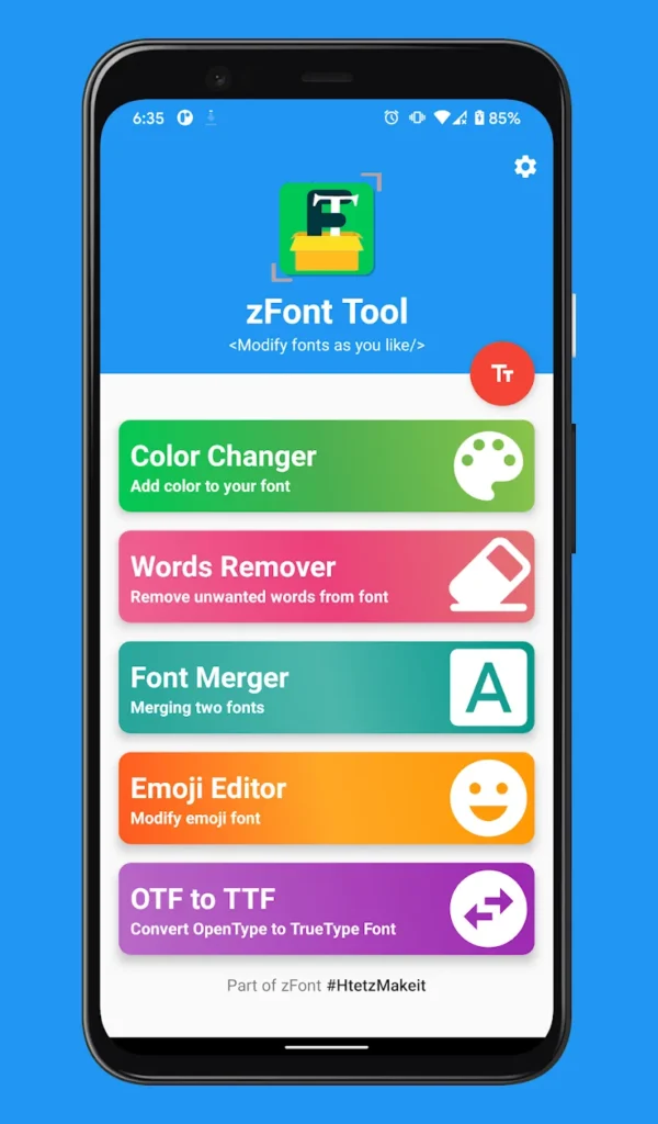 zFont Tool screenshot 2