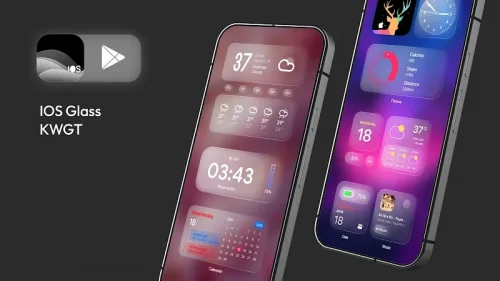 iOS Glass KWGT iOS 26 Inspired MOD screenshot 2