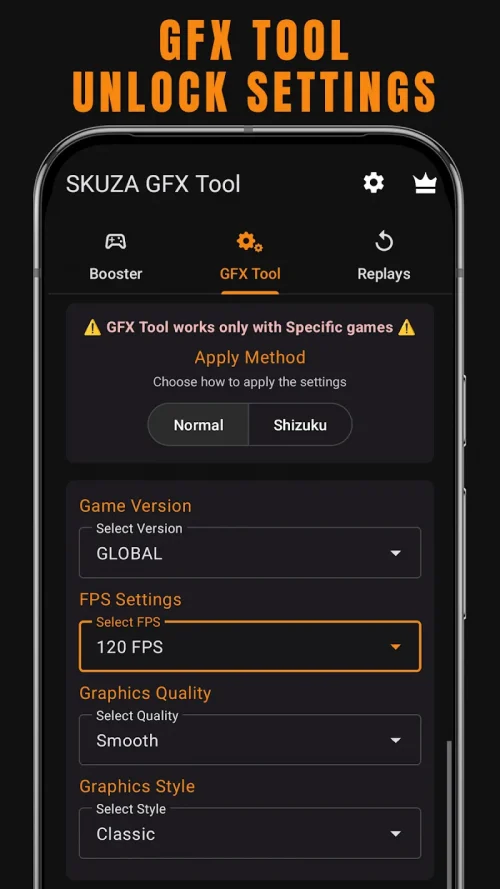 SKUZA Game Booster & GFX Tool screenshot 3