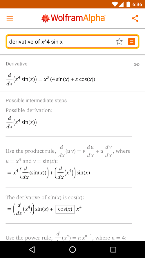WolframAlpha screenshot 3