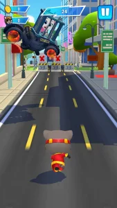 Talking Tom Hero Dash (MOD, Free Shopping) screenshot 3