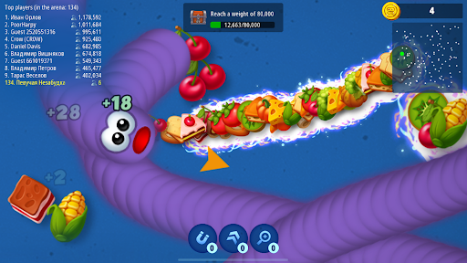 Worms Zone MOD screenshot 3