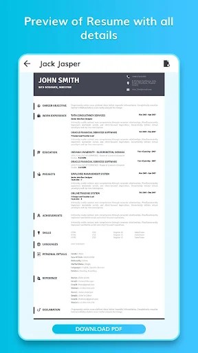 CV: Professional Resume Maker MOD screenshot 3