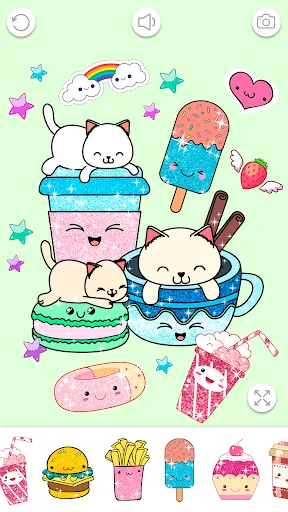 Kawaii Coloring Book Glitter screenshot 3