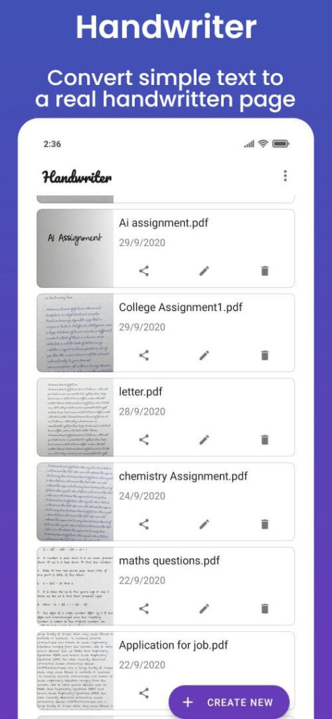 Handwriter: text to assignment screenshot 3