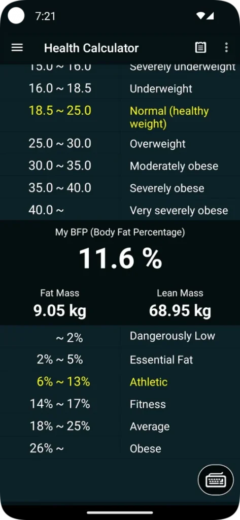 Health Calculator screenshot 3