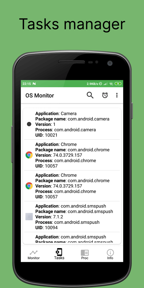 OS Monitor: Tasks Monitor screenshot 3