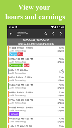 Timesheet MOD screenshot 3