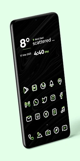 Aline Green: linear icon pack screenshot 3