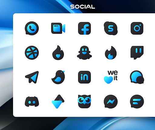 Blue Icon Pack : LuX Blue screenshot 3
