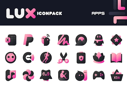 Pink IconPack : LuX (Lux Pink) screenshot 3