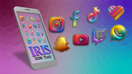 Iris Light Flat 3D Icon Pack screenshot 3