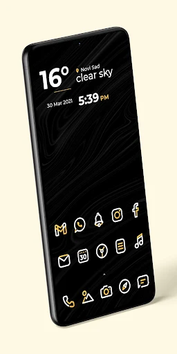 Aline Yellow: linear icon pack screenshot 3