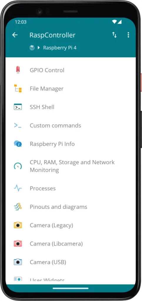 RaspController screenshot 3